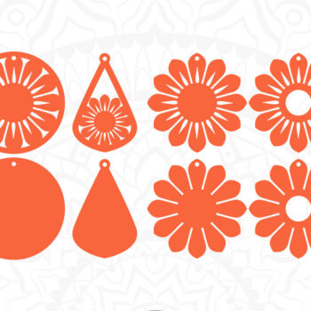 Intra απο ξύλο plywood 3mm-4mm πάχος – Σκουλαρίκια ηλίανθου Teardrop Δίασταση  5x5 cm INTRAFABR-6555666 - Image 5