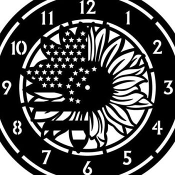 Intra απο ξύλο plywood 3mm-4mm πάχος – Πρότυπο λέιζερ ρολογιού ηλίανθου Δίασταση  20x20 cm INTRAFABR-68289394 - Image 1