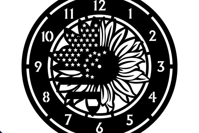 Intra απο ξύλο plywood 3mm-4mm πάχος – Πρότυπο λέιζερ ρολογιού ηλίανθου Δίασταση  20x20 cm INTRAFABR-68289394