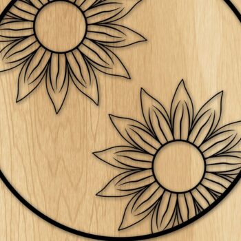 Intra απο ξύλο plywood 3mm-4mm πάχος – Πλαίσιο ηλίανθου Δέσμη Cut Laser Δίασταση 20x20 cm INTRAFABR-34238254 - Image 4