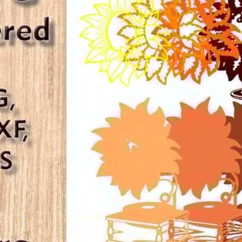 Intra απο ξύλο plywood 3mm-4mm πάχος – Ηλίανθος γραμμόφωνο 3D Πολυστρωματικό Δίασταση 20x20 cm INTRAFABR-109489506 - Image 3