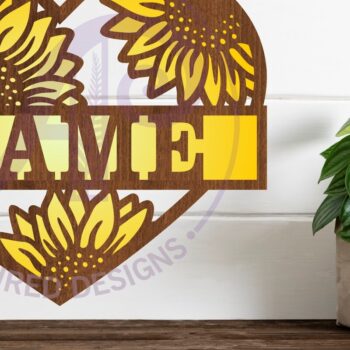 Intra απο ξύλο plywood 3mm-4mm πάχος – Sunflower Heart Name Δίασταση  20x20 cm INTRAFABR-103613353 - Image 2