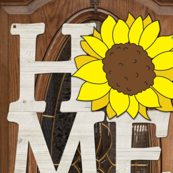 Intra απο ξύλο plywood 3mm-4mm πάχος – Αρχείο κοπής με λέιζερ πινακίδα πόρτας σπιτιού Sunflower Δίασταση  20x20 cm INTRAFABR-64136547 - Image 2