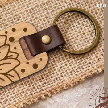 Intra απο ξύλο plywood 3mm-4mm πάχος – Μπρελόκ Sunflower Cut Laser Δίασταση  5x5 cm INTRAFABR-115872399 - Image 1