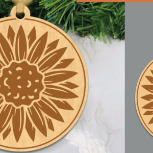 Intra απο ξύλο plywood 3mm-4mm πάχος – Στολίδι με ηλίανθου 1 Δίασταση  20x20 cm INTRAFABR-106401923