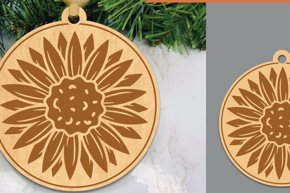 Intra απο ξύλο plywood 3mm-4mm πάχος – Στολίδι με ηλίανθου 1 Δίασταση  20x20 cm INTRAFABR-106401923