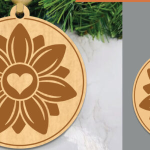 Intra απο ξύλο plywood 3mm-4mm πάχος – Στολίδι με ηλίανθου 2 Δίασταση  20x20 cm INTRAFABR-106401953