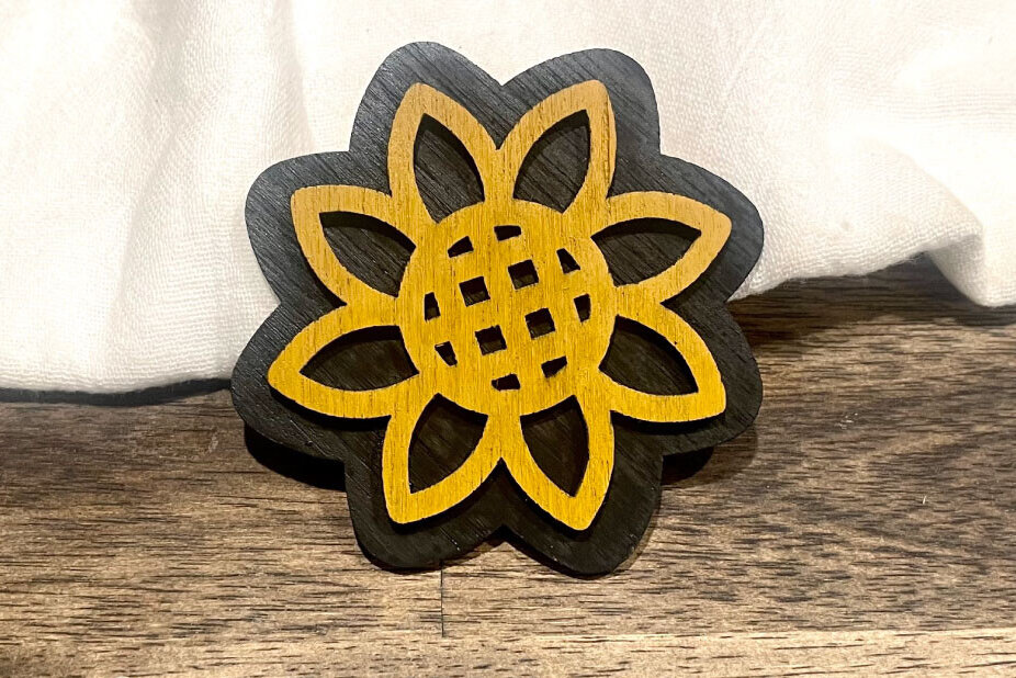 Intra απο ξύλο plywood 3mm-4mm πάχος – Sunflower Magnet Laser Δίασταση  20x20 cm INTRAFABR-115853079