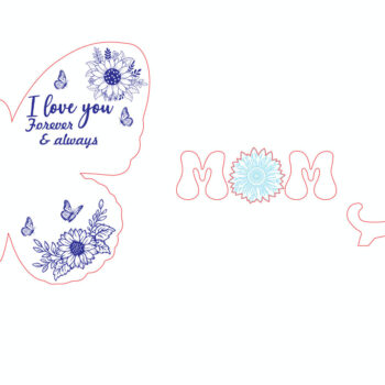 Intra απο ξύλο plywood 3mm-4mm πάχος – Sunflower Mom Butterfly Δίασταση 20x20 cm INTRAFABR-118129869 - Image 6