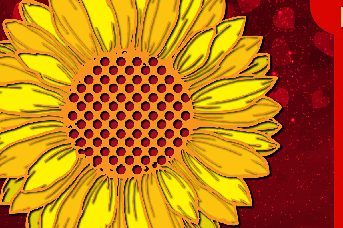 Intra απο ξύλο plywood 3mm-4mm πάχος – Sunflower Multi-layer-cut με λέιζερ Δίασταση  20x20 cm INTRAFABR-23477799