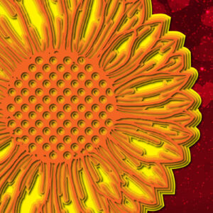 Intra απο ξύλο plywood 3mm-4mm πάχος – Sunflower Multi-layer-cut με λέιζερ Δίασταση  20x20 cm INTRAFABR-23478632