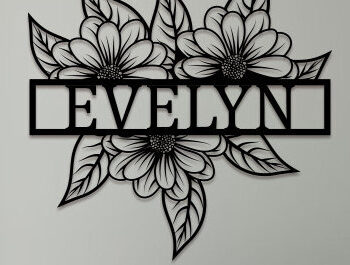 Intra απο ξύλο plywood 3mm-4mm πάχος – Σημάδι ονόματος Sunflower Δίασταση  20x20 cm INTRAFABR-99633755 - Image 1