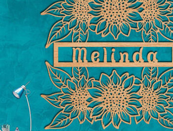 Intra απο ξύλο plywood 3mm-4mm πάχος – Πινακίδα ονόματος Sunflower Πακέτο Cut Laser Δίασταση  20x20 cm INTRAFABR-100438390 - Image 5