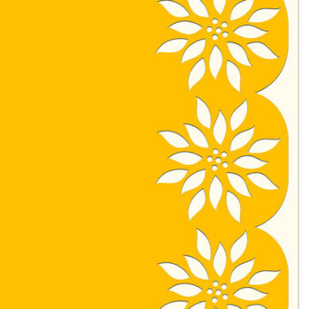 Intra απο ξύλο plywood 3mm-4mm πάχος – Κάρτα ηλίανθου Scallop Edge Cut Δίασταση 20x20 cm INTRAFABR-26298429 - Image 1