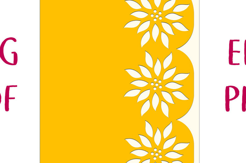 Intra απο ξύλο plywood 3mm-4mm πάχος – Κάρτα ηλίανθου Scallop Edge Cut Δίασταση  20x20 cm INTRAFABR-26298429