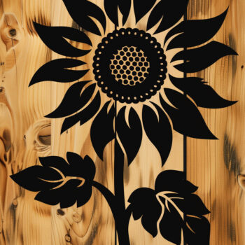 Intra απο ξύλο plywood 3mm-4mm πάχος – Αρχείο κομμένο Silhouette Sunflower Δίασταση 20x20 cm INTRAFABR-99916732 - Image 1