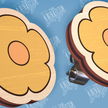 Intra απο ξύλο plywood 3mm-4mm πάχος – Σκουλαρίκια ηλίανθου με κομμένα λέιζερ Δίασταση  5x5 cm INTRAFABR-95236307 - Image 2