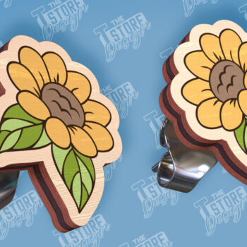 Intra απο ξύλο plywood 3mm-4mm πάχος – Σκουλαρίκια ηλίανθου με κομμένα λέιζερ Δίασταση  5x5 cm INTRAFABR-95236307 - Image 6