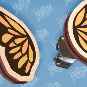 Intra απο ξύλο plywood 3mm-4mm πάχος – Σκουλαρίκια ηλίανθου Σκουλαρίκια με Δίασταση  5x5 cm INTRAFABR-95236289 - Image 1