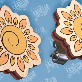 Intra απο ξύλο plywood 3mm-4mm πάχος – Σκουλαρίκια ηλίανθου Σκουλαρίκια με Δίασταση  5x5 cm INTRAFABR-95236292 - Image 1