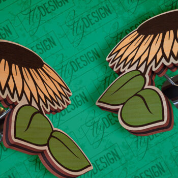 Intra απο ξύλο plywood 3mm-4mm πάχος – Σκουλαρίκια ηλίανθου Σκουλαρίκια με Δίασταση 5x5 cm INTRAFABR-94076501 - Image 1