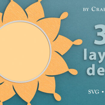 Intra απο ξύλο plywood 3mm-4mm πάχος – Sunflower Sun Bundle, 3D Layered Cut Δίασταση 20x20 cm INTRAFABR-69474813 - Image 5