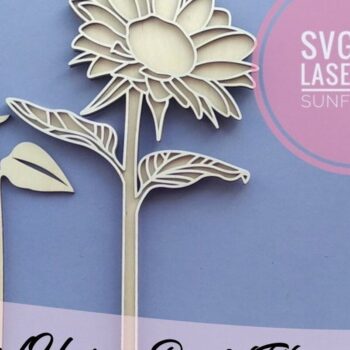 Intra απο ξύλο plywood 3mm-4mm πάχος – Sunflower Flower Δίασταση  20x20 cm INTRAFABR-33420358 - Image 1