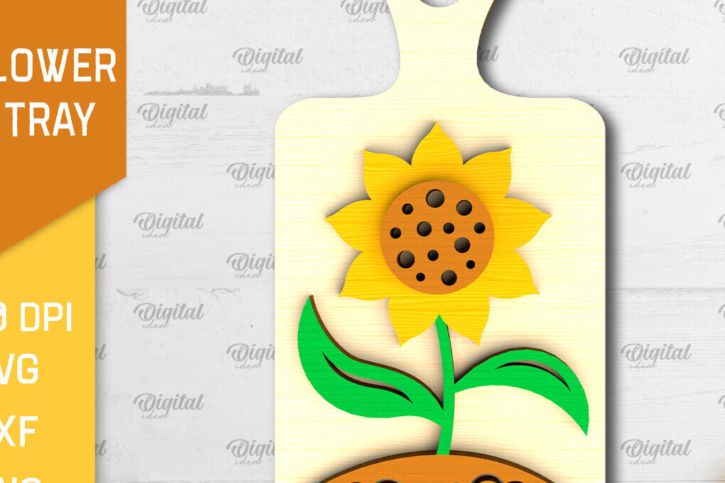 Intra απο ξύλο plywood 3mm-4mm πάχος –  κοπής με λέιζερ δίσκου βαθμίδας ηλίανθου Δίασταση  20x20 cm INTRAFABR-101109230