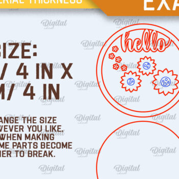 Intra απο ξύλο plywood 3mm-4mm πάχος – Δίσκοι βαθμίδας ηλίανθου Δέσμη κοπής με λέιζερ Δίασταση  20x20 cm INTRAFABR-101182743 - Image 2