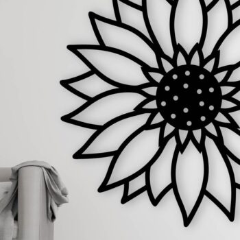 Intra απο ξύλο plywood 3mm-4mm πάχος – Sunflower Wall Art Δίασταση  40x30 cm INTRAFABR-109722198 - Image 2