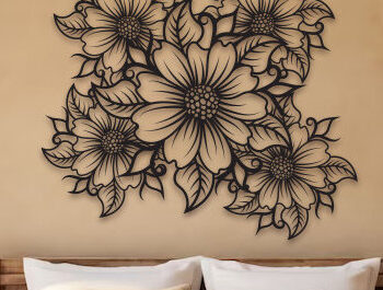 Intra απο ξύλο plywood 3mm-4mm πάχος – Πακέτο με Laser Art Wall Art Sunflower Cut Δίασταση  40x30 cm INTRAFABR-99983062 - Image 6