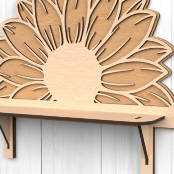 Intra απο ξύλο plywood 3mm-4mm πάχος – Ράφι τοίχου Sunflower – Δίασταση  40x30 cm INTRAFABR-118542100 - Image 1