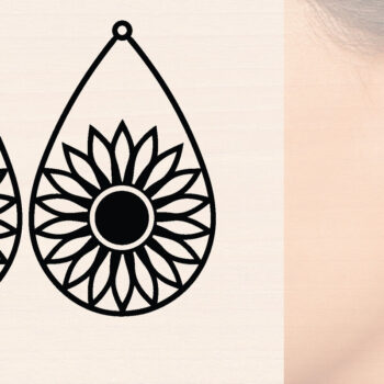 Intra απο ξύλο plywood 3mm-4mm πάχος – Σκουλαρίκια από ξύλο ηλίανθου με Δίασταση 5x5 cm INTRAFABR-120423128 - Image 1