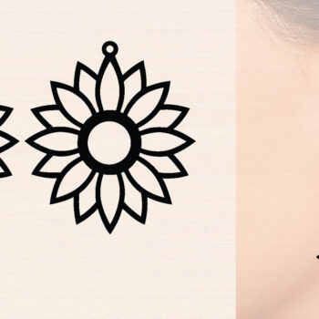 Intra απο ξύλο plywood 3mm-4mm πάχος – Σκουλαρίκια από ξύλο ηλίανθου με Δίασταση 5x5 cm INTRAFABR-120423198 - Image 1