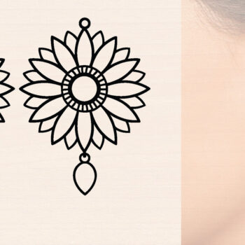 Intra απο ξύλο plywood 3mm-4mm πάχος – Σκουλαρίκια από ξύλο ηλίανθου με Δίασταση 5x5 cm INTRAFABR-120423305 - Image 1