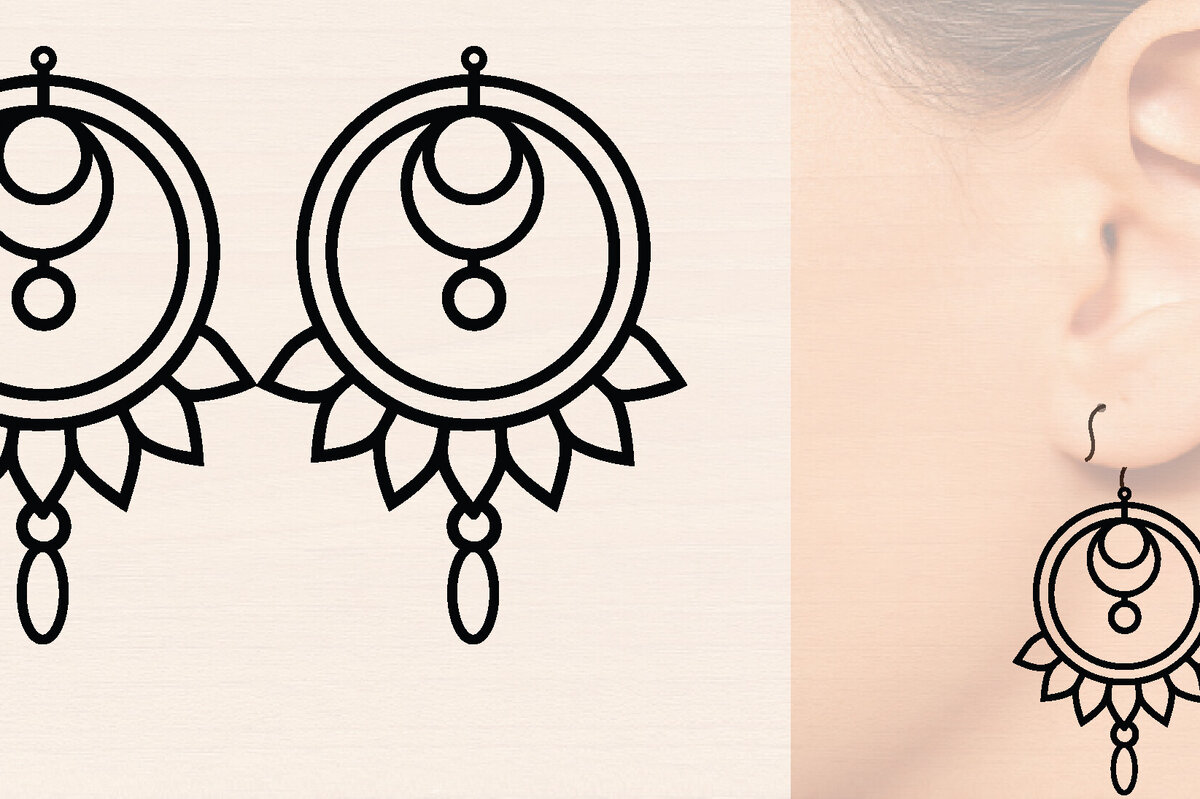 Intra απο ξύλο plywood 3mm-4mm πάχος – Σκουλαρίκια από ξύλο ηλίανθου με Δίασταση  5x5 cm INTRAFABR-120423340