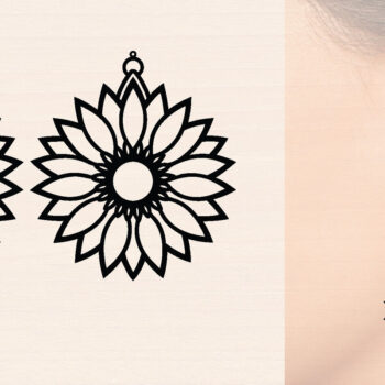 Intra απο ξύλο plywood 3mm-4mm πάχος – Σκουλαρίκια από ξύλο ηλίανθου με Δίασταση 5x5 cm INTRAFABR-120423543 - Image 1