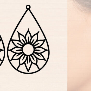 Intra απο ξύλο plywood 3mm-4mm πάχος – Σκουλαρίκια από ξύλο ηλίανθου με Δίασταση 5x5 cm INTRAFABR-120423950 - Image 1