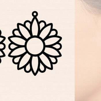 Intra απο ξύλο plywood 3mm-4mm πάχος – Σκουλαρίκια από ξύλο ηλίανθου με Δίασταση 5x5 cm INTRAFABR-120423991 - Image 1