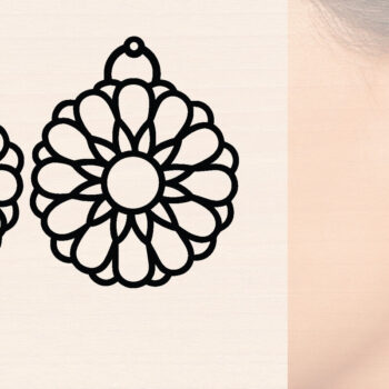 Intra απο ξύλο plywood 3mm-4mm πάχος – Σκουλαρίκια από ξύλο ηλίανθου με Δίασταση  5x5 cm INTRAFABR-120424041 - Image 1