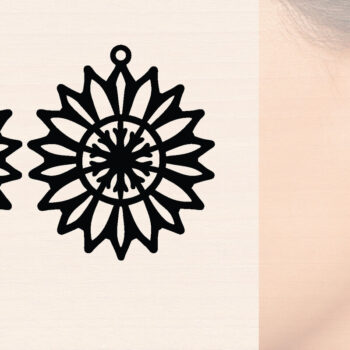 Intra απο ξύλο plywood 3mm-4mm πάχος – Σκουλαρίκια από ξύλο ηλίανθου με Δίασταση 5x5 cm INTRAFABR-120424128 - Image 1