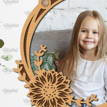 Intra απο ξύλο plywood 3mm-4mm πάχος – Ηλίανθοι Κορνίζες φωτογραφιών Πακέτο κοπής με λέιζερ Δίασταση  20x20 cm INTRAFABR-100604781 - Image 3