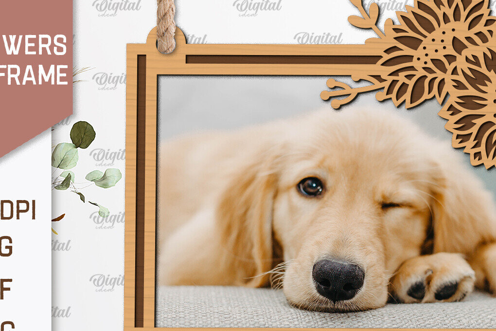 Intra απο ξύλο plywood 3mm-4mm πάχος – Κορνίζες Ηλίανθων  κοπής με λέιζερ Δίασταση  20x20 cm INTRAFABR-100543628