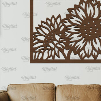 Intra απο ξύλο plywood 3mm-4mm πάχος – Πακέτο κοπής Laser Art Wall Art Sunflowers Δίασταση 40x30 cm INTRAFABR-100477600 - Image 8