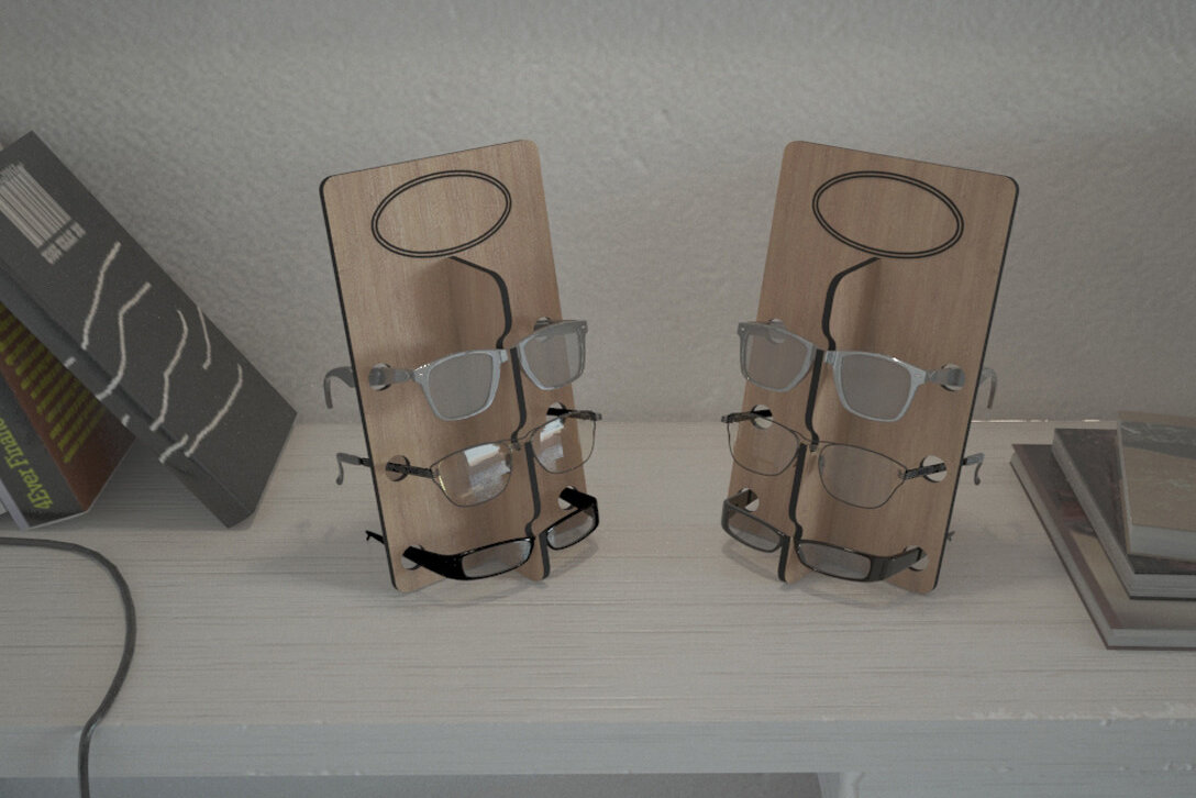 Intra απο ξύλο plywood 3mm-4mm πάχος – Sunglasses Holder Glasses Organizer 281 Δίασταση  20x20 cm INTRAFABR-50100991