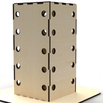 Intra απο ξύλο plywood 3mm-4mm πάχος – Θήκη γυαλιών ηλίου Αρχεία κοπής με λέιζερ Δίασταση  20x20 cm INTRAFABR-75975542 - Image 3