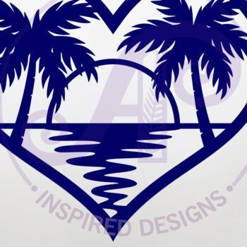 Intra απο ξύλο plywood 3mm-4mm πάχος – Επιγραφή Sunset Beach Heart Wall, Αρχείο. Δίασταση  20x20 cm INTRAFABR-124952576 - Image 2