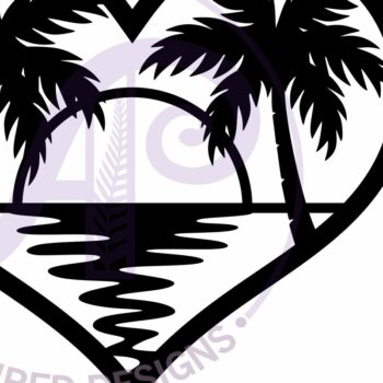 Intra απο ξύλο plywood 3mm-4mm πάχος – Επιγραφή Sunset Beach Heart Wall, Αρχείο. Δίασταση  20x20 cm INTRAFABR-124952576 - Image 4