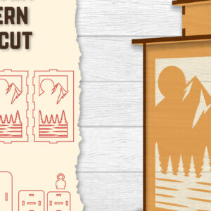 Intra απο ξύλο plywood 3mm-4mm πάχος – Sunset Mountain Lasercut Δίασταση  20x20 cm INTRAFABR-118689742