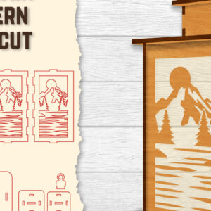 Intra απο ξύλο plywood 3mm-4mm πάχος – Sunset Mountain Lasercut Δίασταση  20x20 cm INTRAFABR-118689698